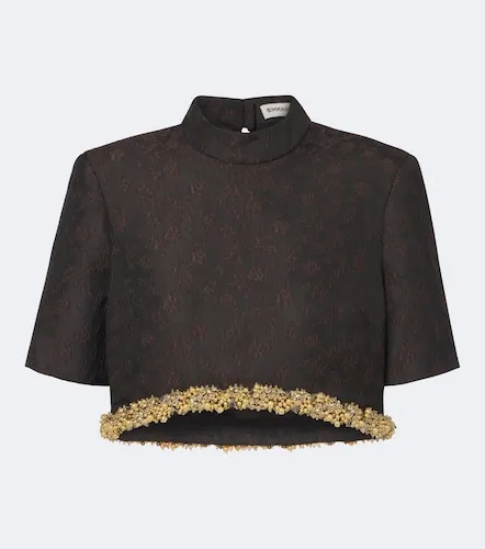 Jalen embellished jacquard crop top - Simkhai - Modalova