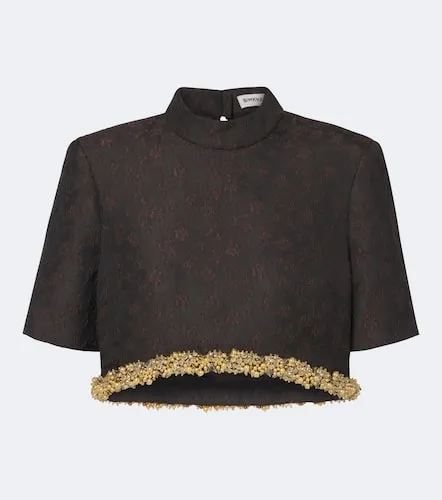 Jalen embellished jacquard crop top - Simkhai - Modalova