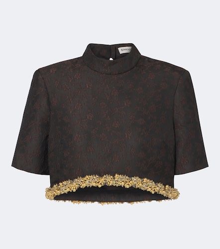 Jalen embellished jacquard crop top - Simkhai - Modalova
