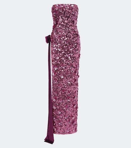 Sylpha bow-detail sequined bustier gown - Retrofete - Modalova
