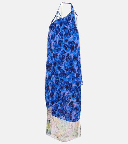 Floral one-shoulder midi dress - Dries Van Noten - Modalova