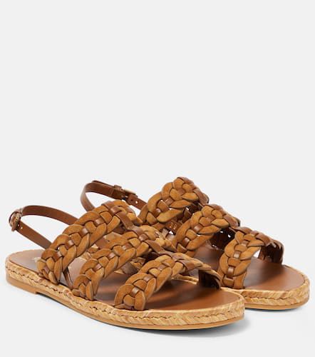 Leather and suede espadrille sandals - Tod's - Modalova