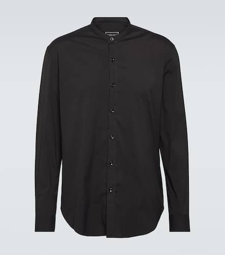 Icon cotton-blend poplin shirt - Giorgio Armani - Modalova