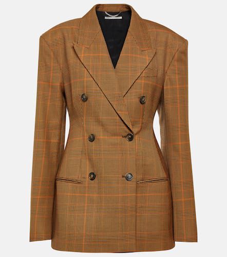 Blazer doppiopetto in lana a quadri - Stella McCartney - Modalova