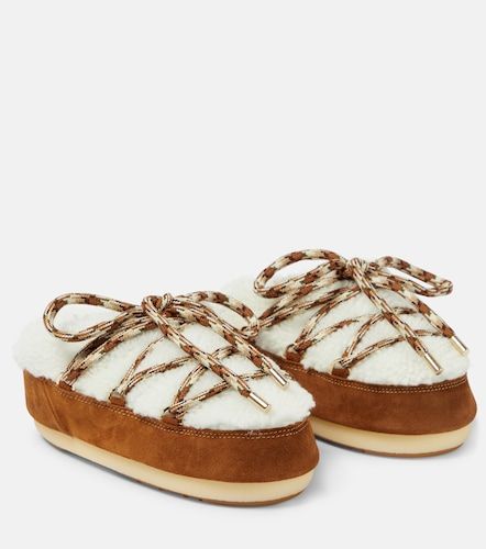 Mules in shearling con finiture in suede - Moon Boot - Modalova