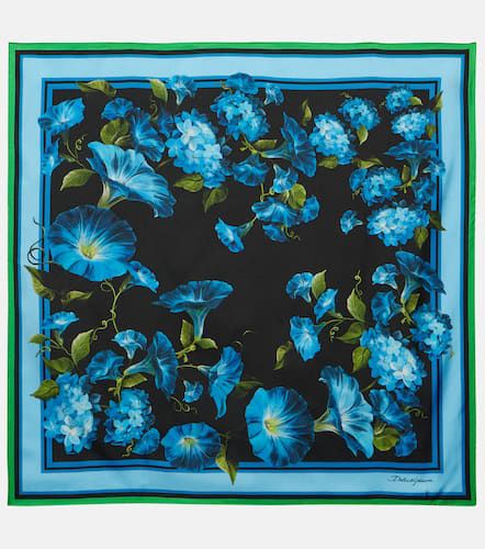Bluebell-print silk twill scarf - Dolce&Gabbana - Modalova