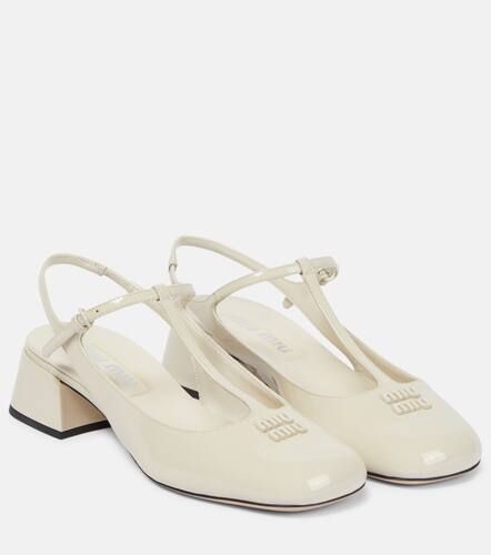 Slingback-Pumps aus Lackleder - Miu Miu - Modalova