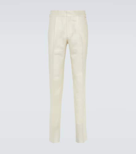 Wool, silk, and linen tapered pants - Thom Sweeney - Modalova