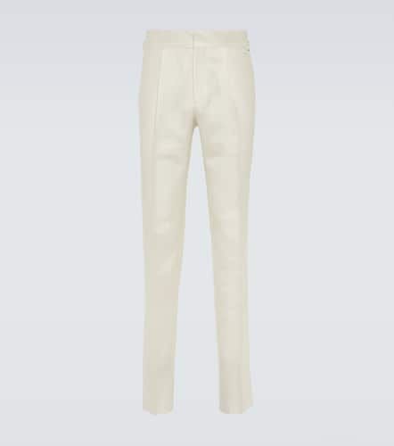 Wool, silk, and linen tapered pants - Thom Sweeney - Modalova