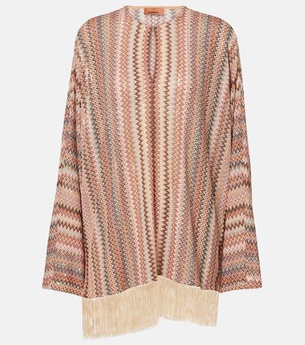 Zigzag fringed lamÃ© blouse - Missoni - Modalova