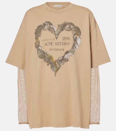 Printed layered cotton T-shirt - Acne Studios - Modalova