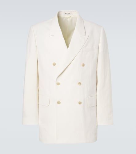 Blazer doppiopetto in lana, cotone e lino - Auralee - Modalova