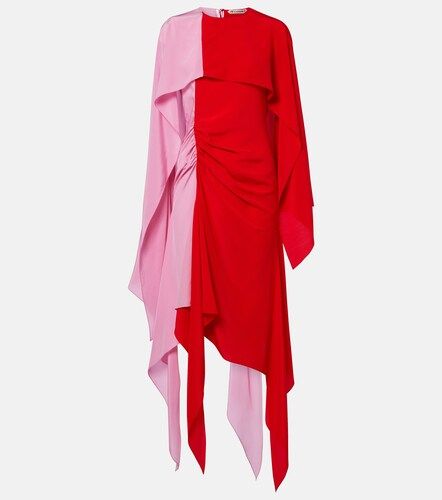 Abito midi in seta con mantella - JW Anderson - Modalova