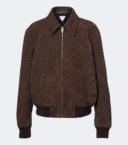 Intrecciato suede blouson jacket - Bottega Veneta - Modalova