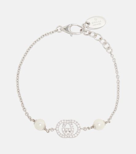 Pulsera de cadena Interlocking G adornada - Gucci - Modalova