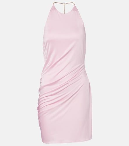 Vestido corto de jersey drapeado - Versace - Modalova