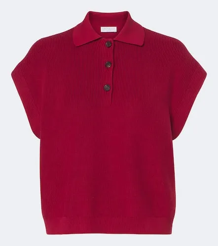 Cotton polo sweater - Brunello Cucinelli - Modalova