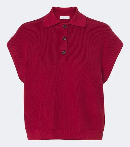 Pullover polo in cotone - Brunello Cucinelli - Modalova