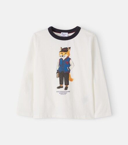 X Maison Kitsuné camiseta de jersey de algodón estampada - Bonpoint - Modalova