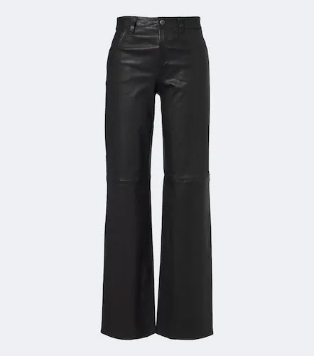 Stovepipe leather straight pants - 7 For All Mankind - Modalova