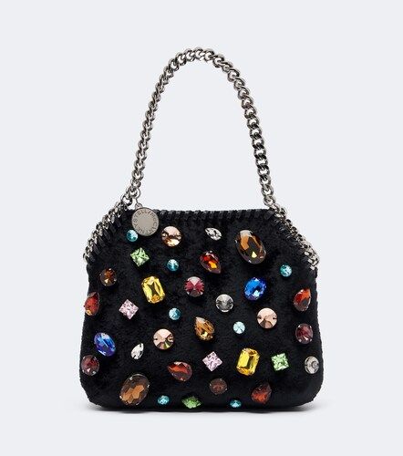 Borsa a spalla Falabella Tiny in velluto - Stella McCartney - Modalova