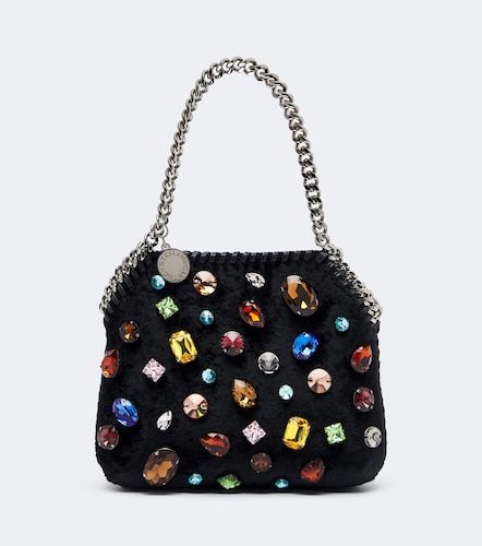Falabella Tiny embellished velvet shoulder bag - Stella McCartney - Modalova