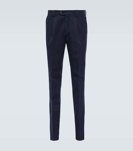 Cotton gabardine slim pants - Brunello Cucinelli - Modalova