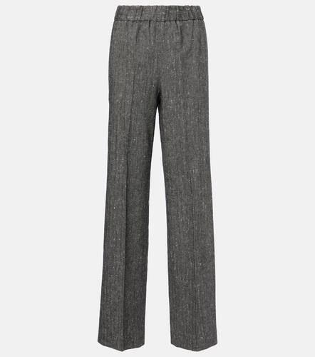 High-rise wool-blend wide-leg pants - Dolce&Gabbana - Modalova