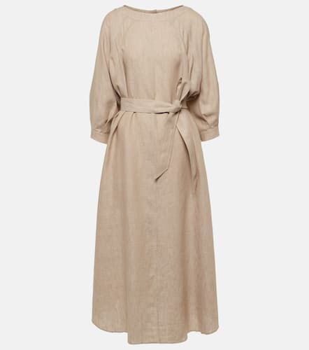 Loro Piana Belted linen midi dress - Loro Piana - Modalova