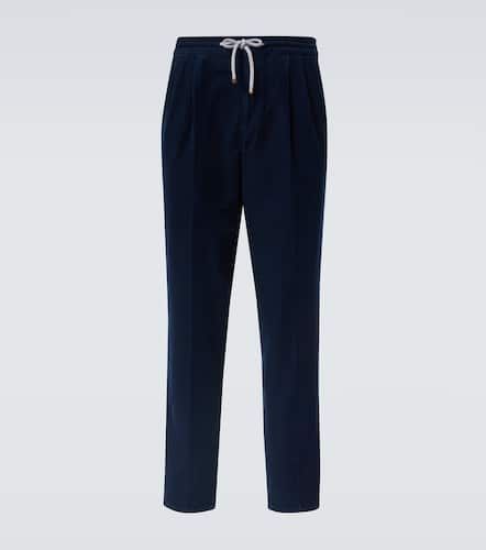 Pantalones de pana de algodón con cordón - Brunello Cucinelli - Modalova