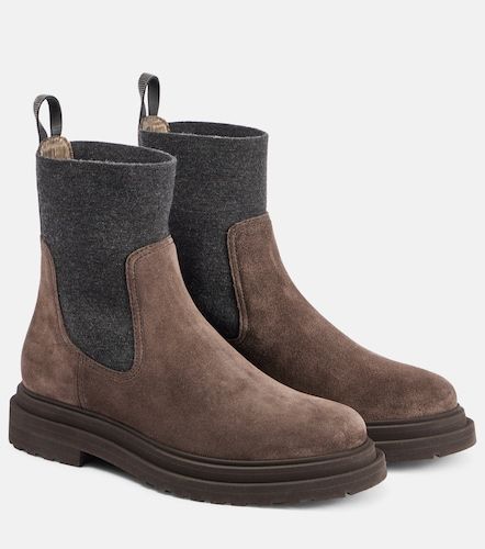 Suede ankle boots - Brunello Cucinelli - Modalova
