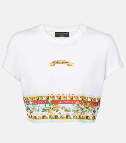 Cropped-Top aus Baumwolle - Dolce&Gabbana - Modalova