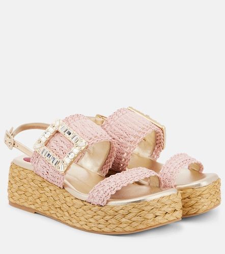 Espa 60 raffia platform sandals - Roger Vivier - Modalova