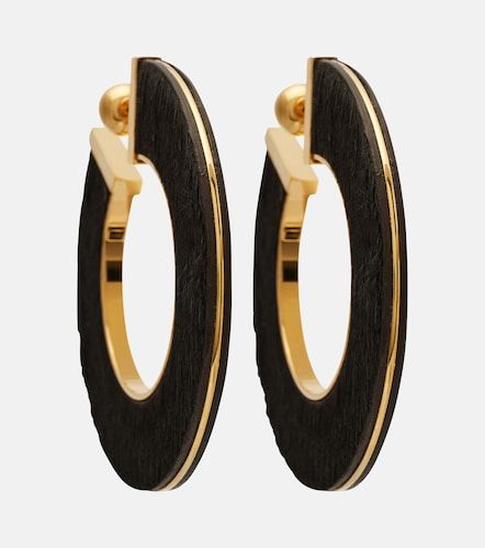 Alaïa Pendientes de aro Blade Medium de piel - Alaia - Modalova