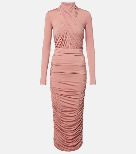 Abito midi in jersey con ruches - Balmain - Modalova