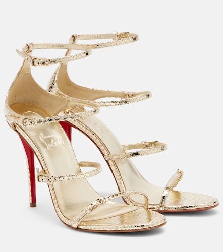 Millenium snake-effect leather sandals - Christian Louboutin - Modalova