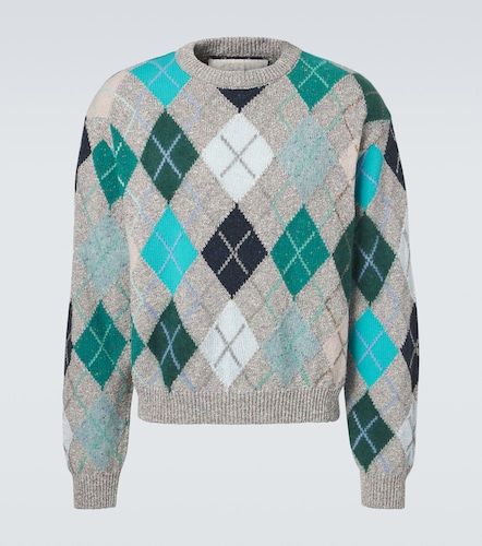 Pullover argyle in misto lana e cotone - ERL - Modalova