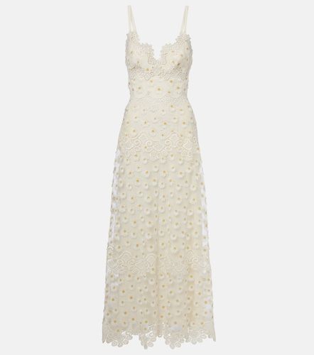 Besticktes Maxikleid aus Tüll - Elie Saab - Modalova