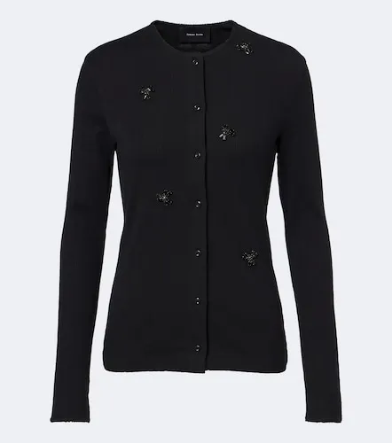 Cárdigan de pointelle de algodón adornado - Simone Rocha - Modalova