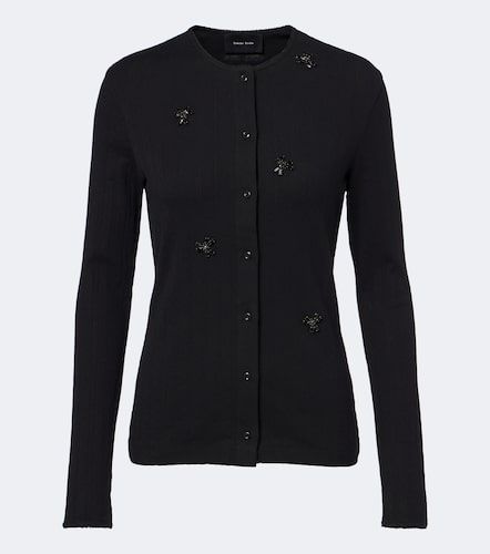 Embellished pointelle cotton cardigan - Simone Rocha - Modalova