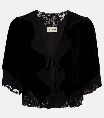 Top Ursula de terciopelo con encaje - Rixo - Modalova