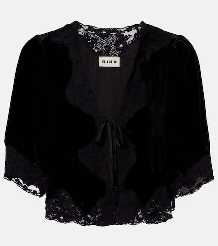 Rixo Ursula lace-trimmed velvet top - Rixo - Modalova