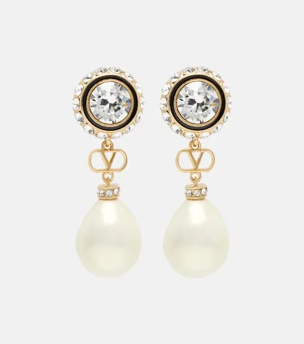 VLogo embellished drop earrings - Valentino Garavani - Modalova