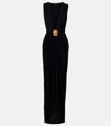 Embellished jersey maxi dress - Balmain - Modalova