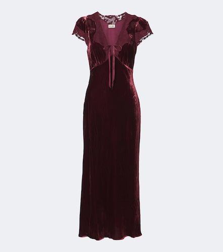 Midikleid Amari aus Samt mit Spitze - Rixo - Modalova
