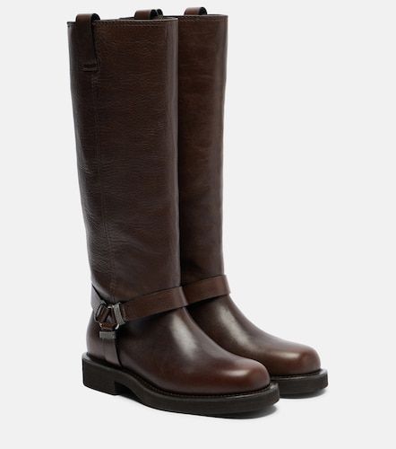 Monili leather knee-high boots - Brunello Cucinelli - Modalova