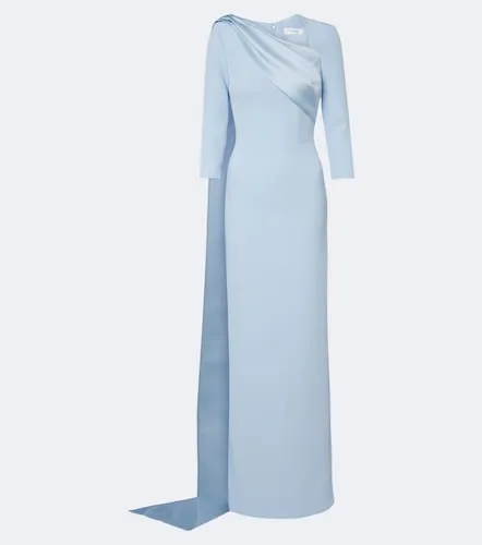 Safiyaa Caped crepe and satin gown - Safiyaa - Modalova