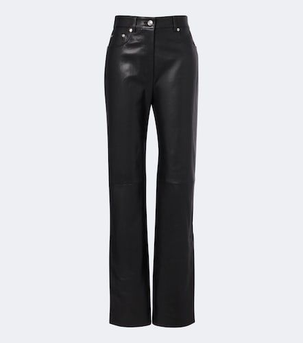 Pantaloni regular in pelle e suede - Sportmax - Modalova