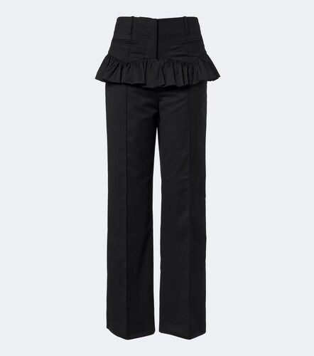 Ganni Ruffled wide-leg pants - Ganni - Modalova