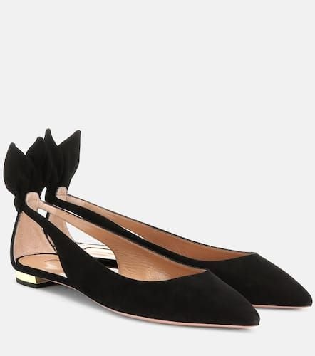 Bow Tie suede ballet flats - Aquazzura - Modalova